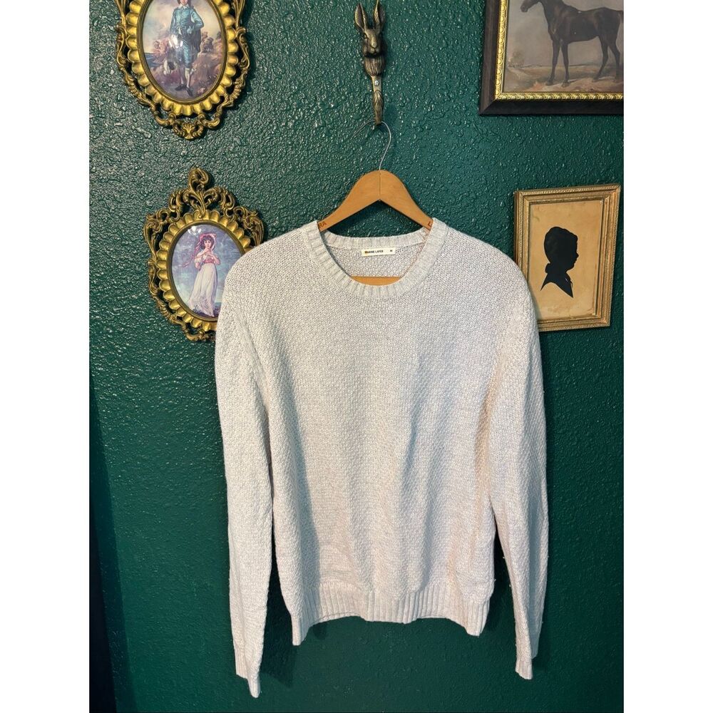 Marine Layer Men’s Gray Sweater Sz Medium Knit Merino Wool Nylon Cotton